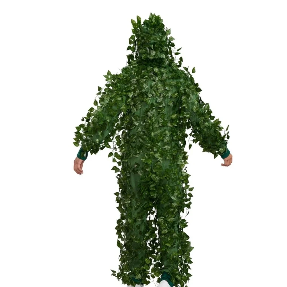 Tipsy Elves Mens Bush Costume Green Ivy Leaf Jumpsuit Halloween Large-New - Picture 3 of 7